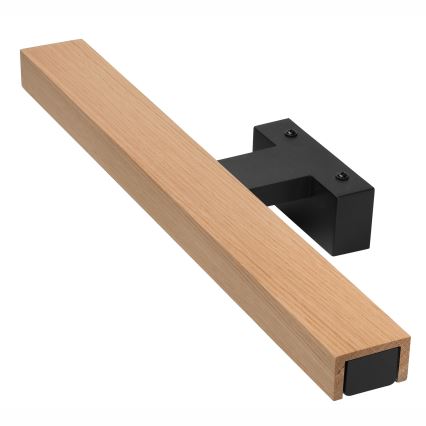 Brilagi - Badrumsspegel med LED-belysning WOODY MIRROR LED/8W/230V 40 cm IP44 ek/svart