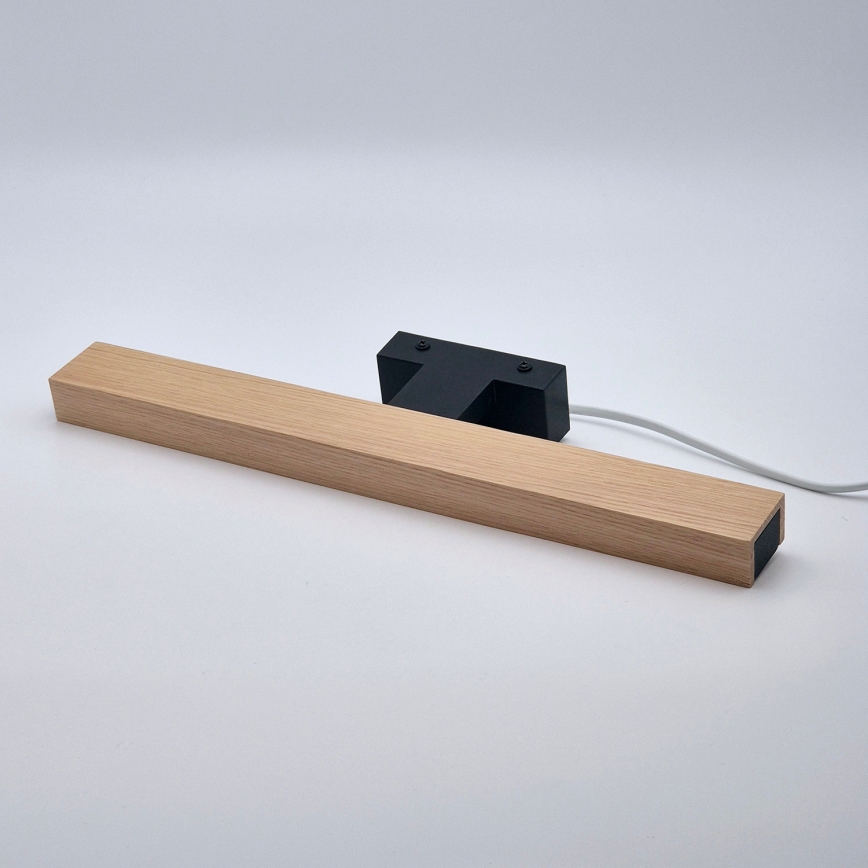 Brilagi - Badrumsspegel med LED-belysning WOODY MIRROR LED/8W/230V 40 cm IP44 ek/svart