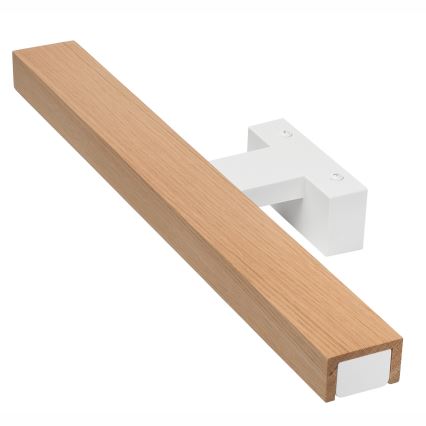 Brilagi - Badrumsspegel med LED-belysning WOODY MIRROR LED/8W/230V 40 cm IP44 ek/vit