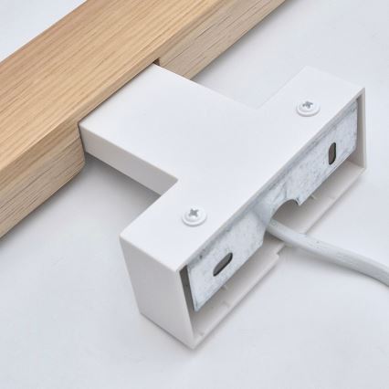 Brilagi - Badrumsspegel med LED-belysning WOODY MIRROR LED/8W/230V 40 cm IP44 ek/vit