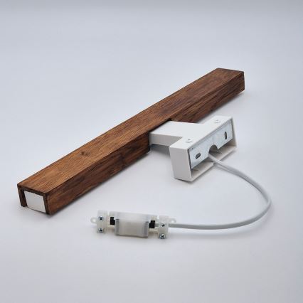 Brilagi - Badrumsspegel med LED-belysning WOODY MIRROR LED/8W/230V 40 cm IP44 ek körsbär/vit