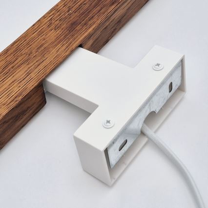 Brilagi - Badrumsspegel med LED-belysning WOODY MIRROR LED/8W/230V 40 cm IP44 ek körsbär/vit