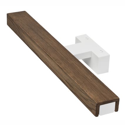 Brilagi - Badrumsspegel med LED-belysning WOODY MIRROR LED/8W/230V 40 cm IP44 ek valnöt/vit