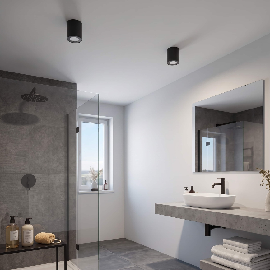 BRILAGI - Badrumsspotlight MIA 1xGU10/30W/230V 84x80 mm svart IP54