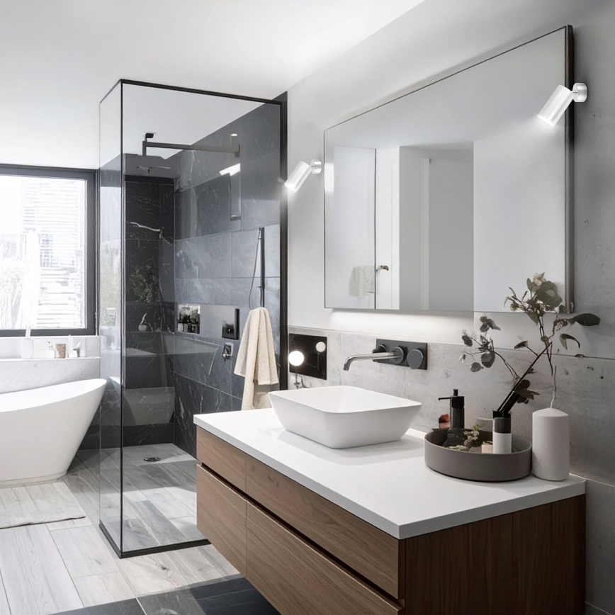 Brilagi - Badrumsspotlight SELE 1xGU10/30W/230V IP44 skinande krom