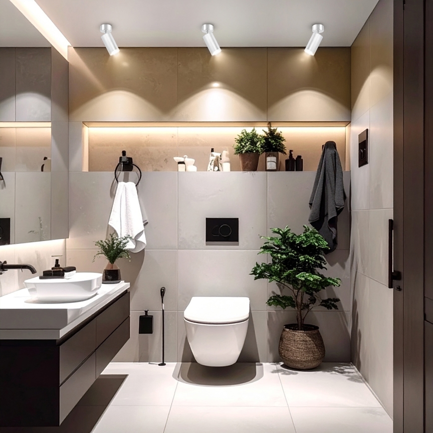 Brilagi - Badrumsspotlight SELE 1xGU10/30W/230V IP44 skinande krom