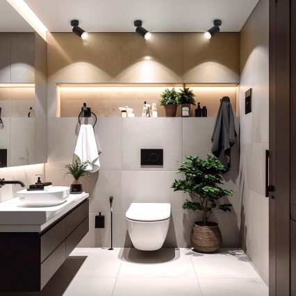 Brilagi - Badrumsspotlight SELE 1xGU10/30W/230V IP44 svart