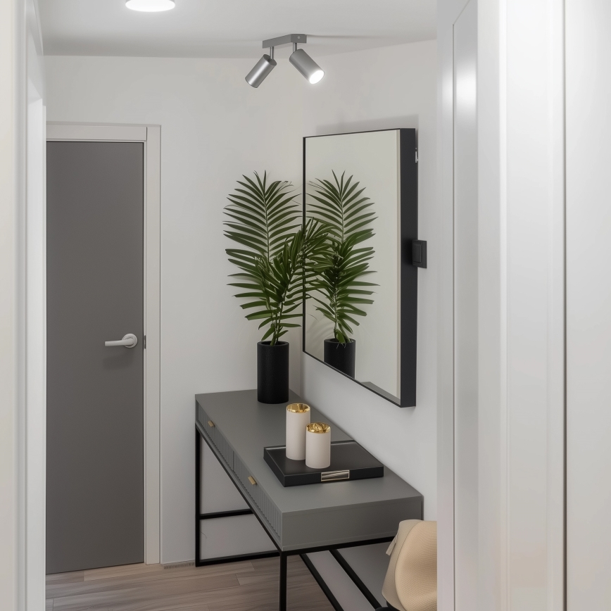 Brilagi - Badrumsspotlight SELE 2xGU10/30W/230V IP44 silver