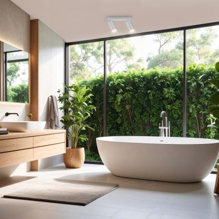 Brilagi - Badrumsspotlight SELE 2xGU10/30W/230V IP44 silver