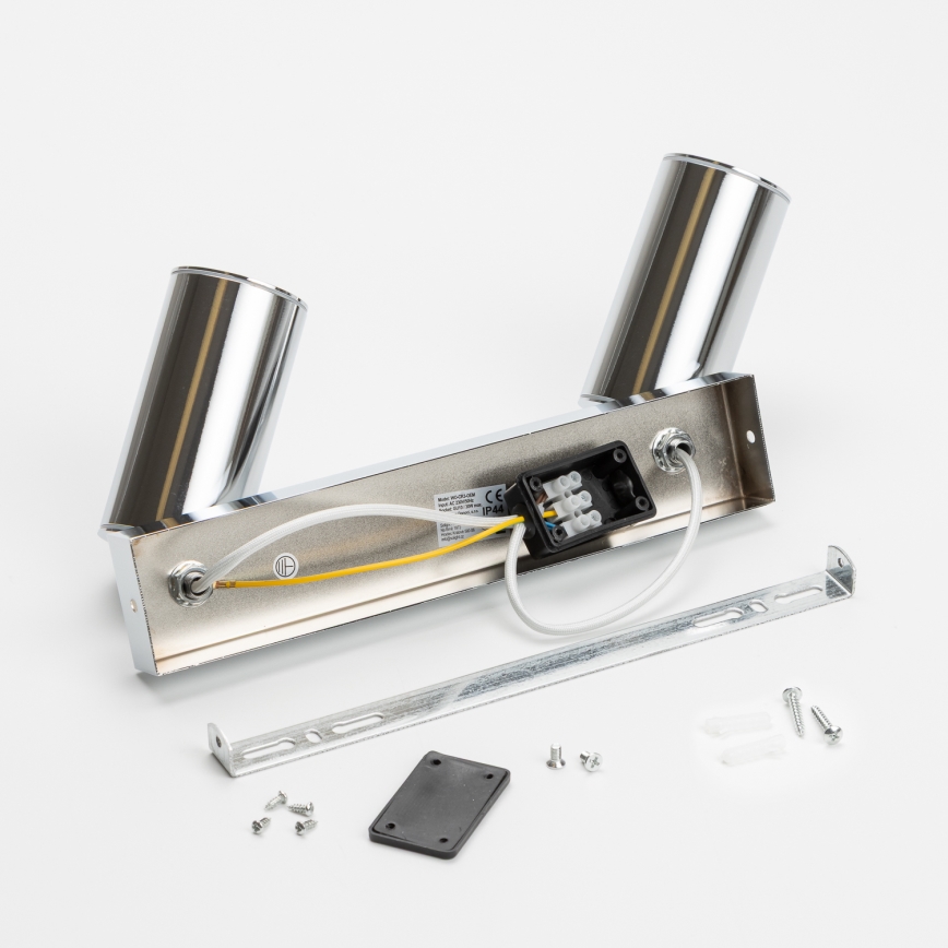 Brilagi - Badrumsspotlight SELE 2xGU10/30W/230V IP44 skinande krom