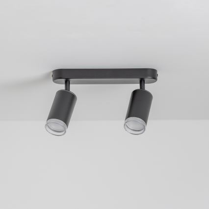 Brilagi - Badrumsspotlight SELE 2xGU10/30W/230V IP44 svart