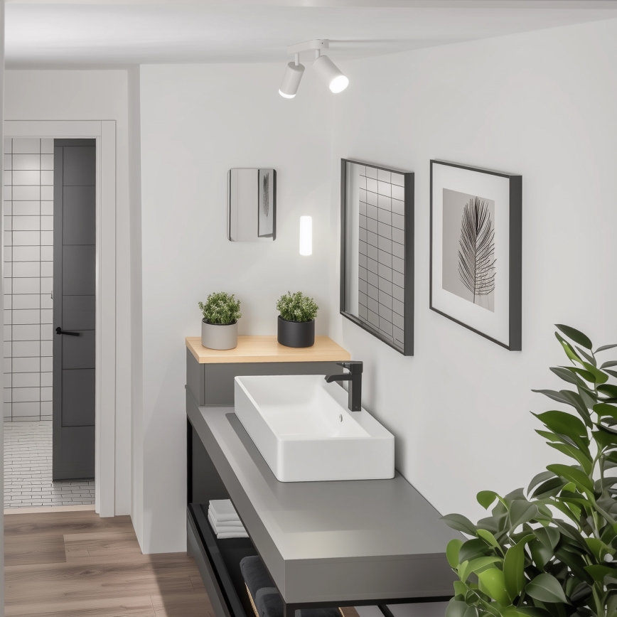 Brilagi - Badrumsspotlight SELE 2xGU10/30W/230V IP44 vit