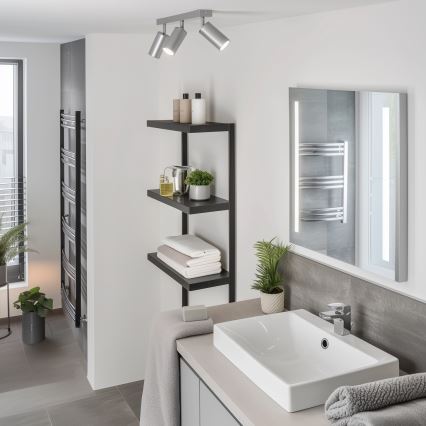 Brilagi - Badrumsspotlight SELE 3xGU10/30W/230V IP44 silver