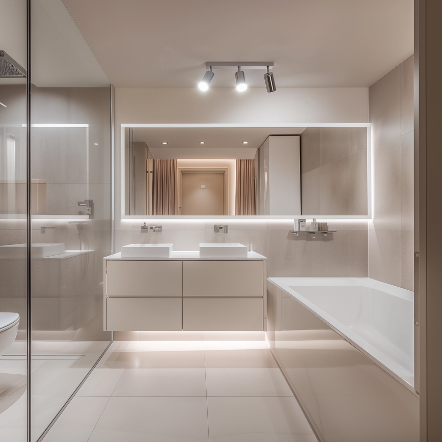 Brilagi - Badrumsspotlight SELE 3xGU10/30W/230V IP44 skinande krom