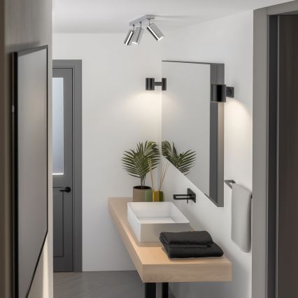 Brilagi - Badrumsspotlight SELE 3xGU10/30W/230V IP44 skinande krom