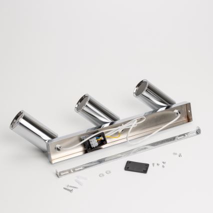 Brilagi - Badrumsspotlight SELE 3xGU10/30W/230V IP44 skinande krom