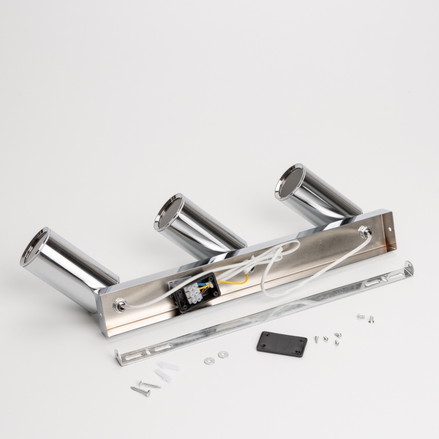 Brilagi - Badrumsspotlight SELE 3xGU10/30W/230V IP44 skinande krom