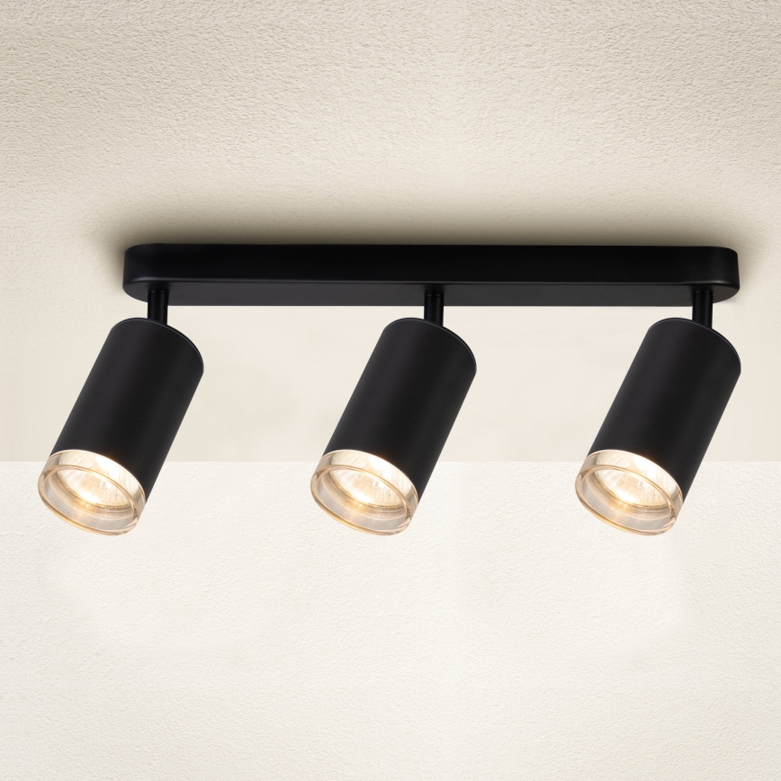 Brilagi - Badrumsspotlight SELE 3xGU10/30W/230V IP44 svart