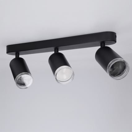 Brilagi - Badrumsspotlight SELE 3xGU10/30W/230V IP44 svart