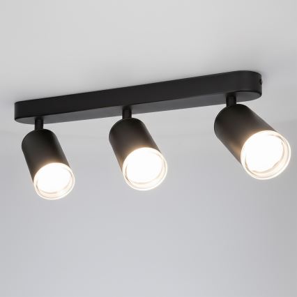 Brilagi - Badrumsspotlight SELE 3xGU10/30W/230V IP44 svart