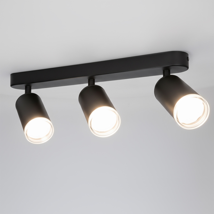 Brilagi - Badrumsspotlight SELE 3xGU10/30W/230V IP44 svart