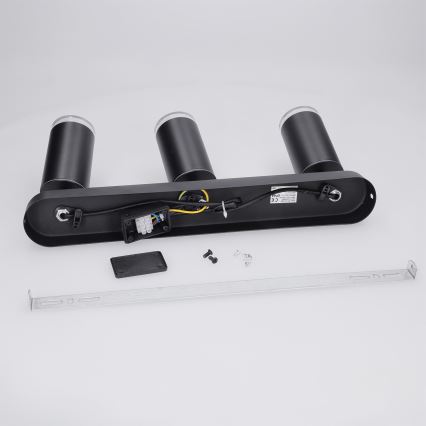 Brilagi - Badrumsspotlight SELE 3xGU10/30W/230V IP44 svart