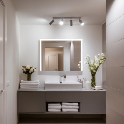 Brilagi - Badrumsspotlight SELE 4xGU10/30W/230V IP44 silver