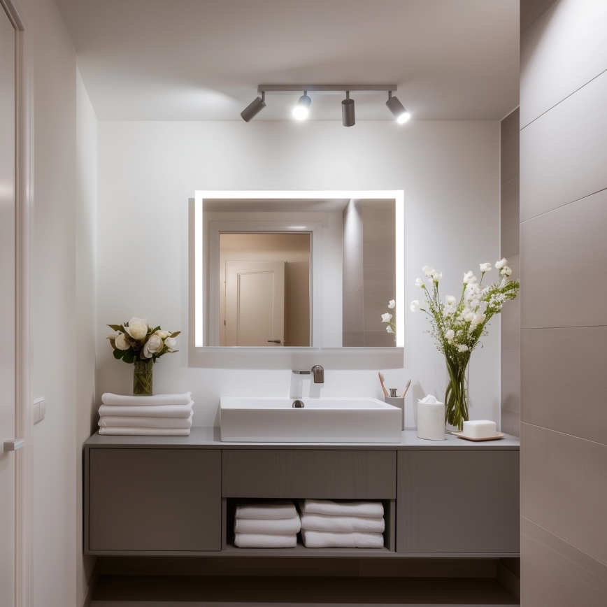 Brilagi - Badrumsspotlight SELE 4xGU10/30W/230V IP44 silver