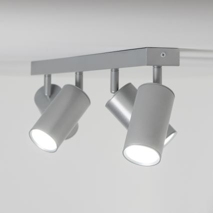 Brilagi - Badrumsspotlight SELE 4xGU10/30W/230V IP44 silver