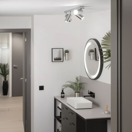 Brilagi - Badrumsspotlight SELE 4xGU10/30W/230V IP44 skinande krom