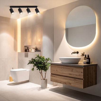 Brilagi - Badrumsspotlight SELE 4xGU10/30W/230V IP44 svart