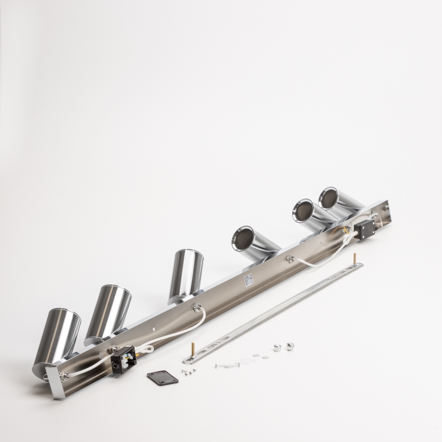 Brilagi - Badrumsspotlight SELE 6xGU10/30W/230V IP44 skinande krom