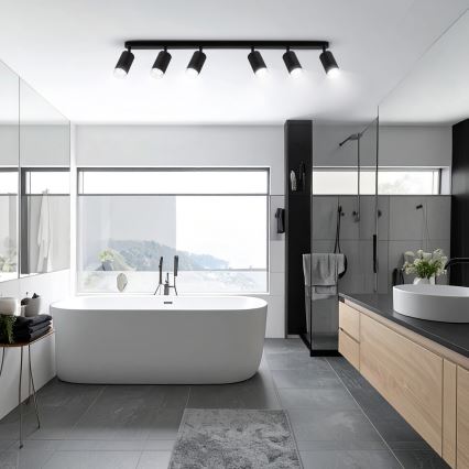 Brilagi - Badrumsspotlight SELE 6xGU10/30W/230V IP44 svart