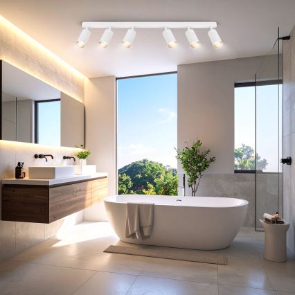 Brilagi - Badrumsspotlight SELE 6xGU10/30W/230V IP44 vit