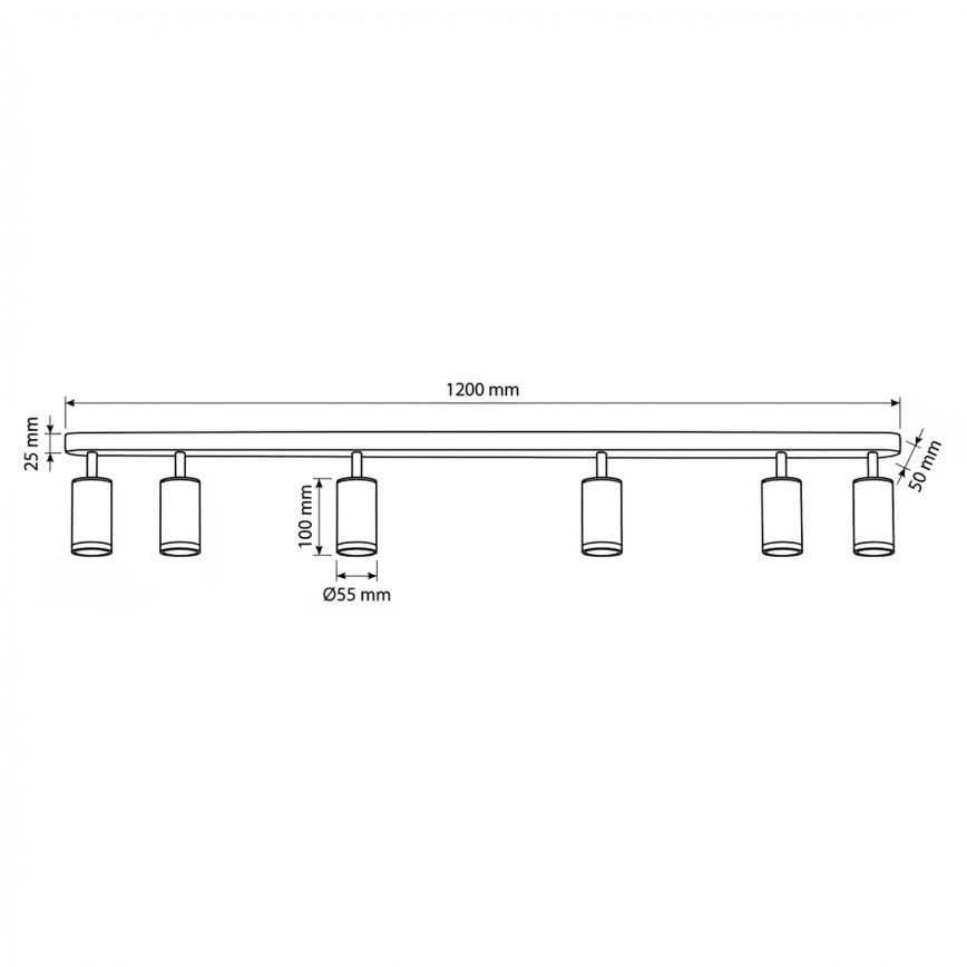 BRILAGI - Badrumsspotlight SELE 6xGU10/30W/230V IP44 vit