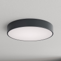 Brilagi - Badrumstakarmatur med rörelse- och skymningssensor CLARE 4xE27/24W/230V Ø 50 cm antracit IP54