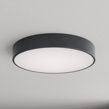 Brilagi - Badrumstakarmatur med rörelse- och skymningssensor CLARE 4xE27/24W/230V Ø 50 cm antracit IP54