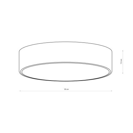 Brilagi - Badrumstaklampa CLARE 2xE27/24W/230V Ø 30 cm IP54 brun