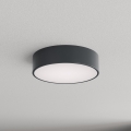 Brilagi - Badrumstaklampa med rörelse- och skymningssensor CLARE 2xE27/24W/230V Ø 30 cm antracit IP54