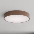 Brilagi - Badrumstaklampa med rörelse- och skymningssensor CLARE 4xE27/24W/230V Ø 50 cm brun IP54