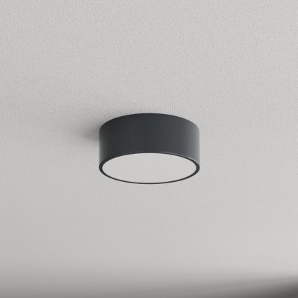 Brilagi - Badrumstaklampa med rörelse- och skymningssensor CLARE 1xE27/24W/230V Ø 20 cm antracit IP54
