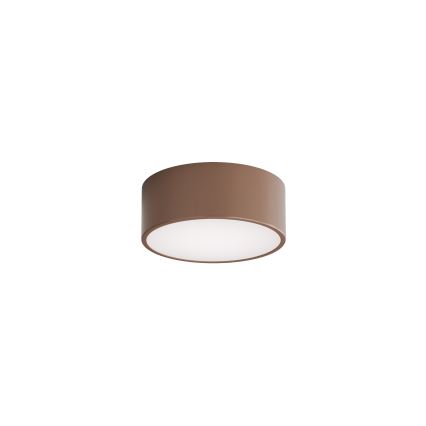 Brilagi - Badrumsplafond CLARE med rörelse- och skymningssensor 1xE27/24W/230V Ø 20 cm brun IP54