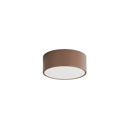Brilagi - Badrumsplafond CLARE med rörelse- och skymningssensor 1xE27/24W/230V Ø 20 cm brun IP54
