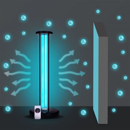 Brilagi - Bakteriedödande lampa UVC/100W/230V + fjärrkontroll