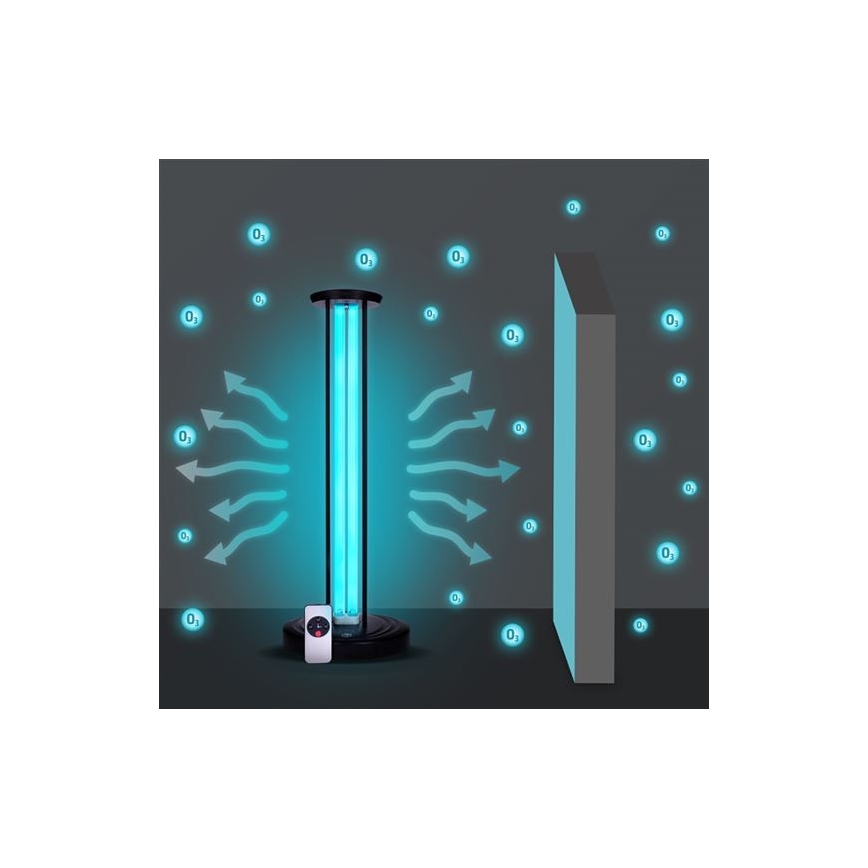 Brilagi - Bakteriedödande lampa UVC/100W/230V + fjärrkontroll