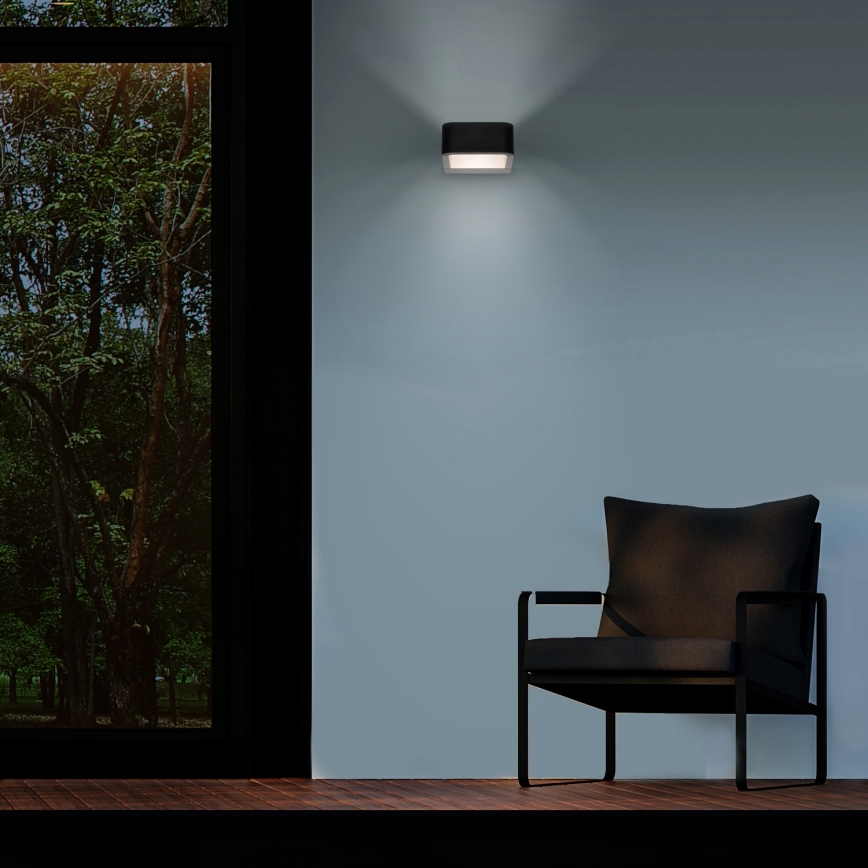 Brilagi - LED Utomhus Vägglampa BARI LED/7W/230V 3000/4000/6000K svart IP54