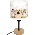 BRILAGI - Barns bordslampa BOBO WOOD 1xE27/25W/230V ek/svart/vit/rosa/älvor