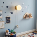 BRILAGI - Barnvägglampa ASTRO 1xE14/15W/230V vit