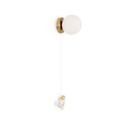 Brilagi - Barnvägglampa ASTRO 1xE14/15W/230V vit