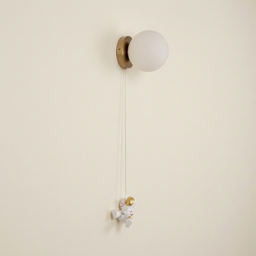 Brilagi - Barnvägglampa ASTRO 1xE14/15W/230V vit